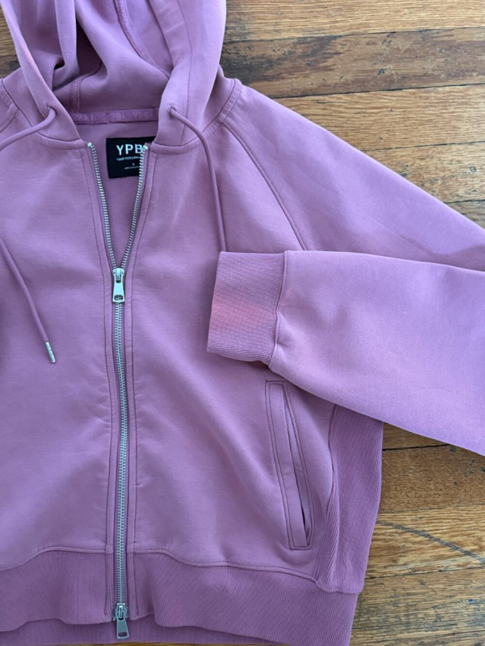 YPB Your Personal Best Mauve Purple Full-Zip Hoodie Size Small